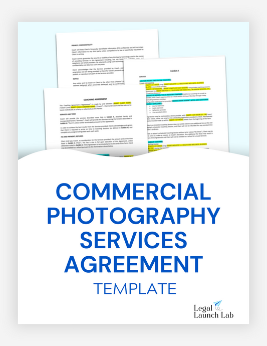 Commercial Photography Services Agreement Template