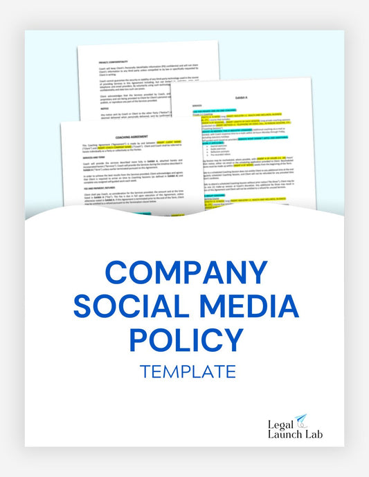 Company Social Media Policy Template