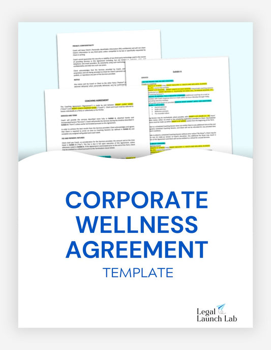 Corporate Wellness Agreement Template