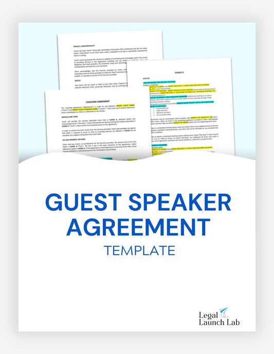 Guest Speaker Agreement Template