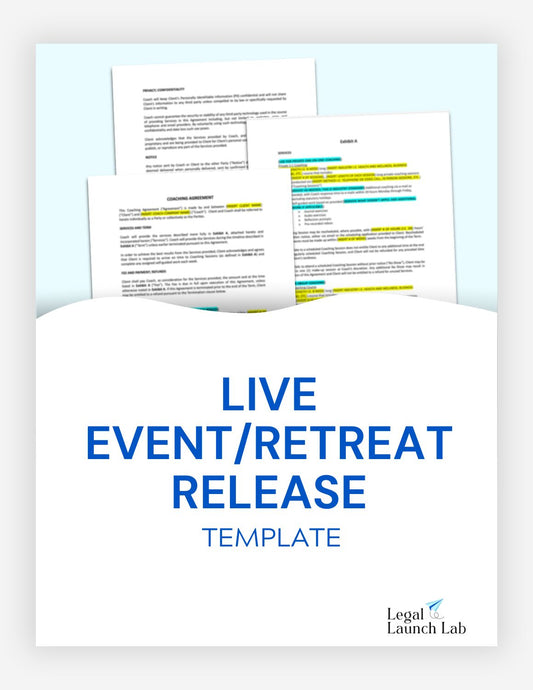 Live Event/Retreat Release Template