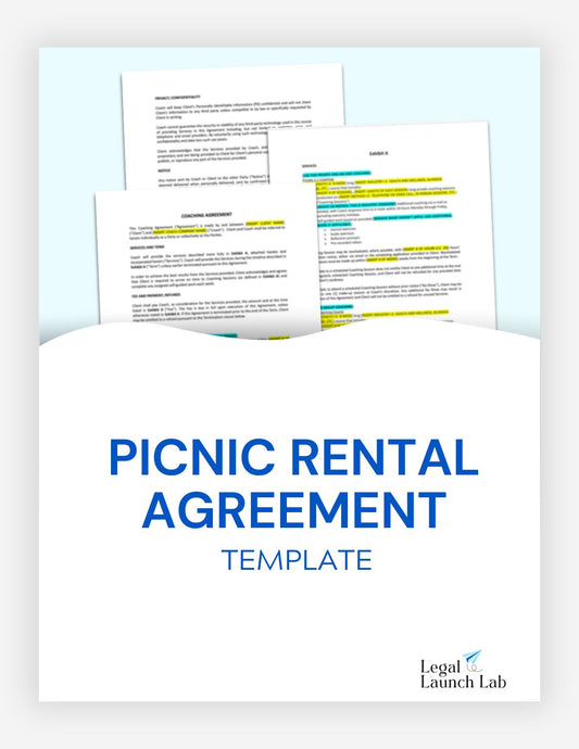 Picnic Rental Agreement Template