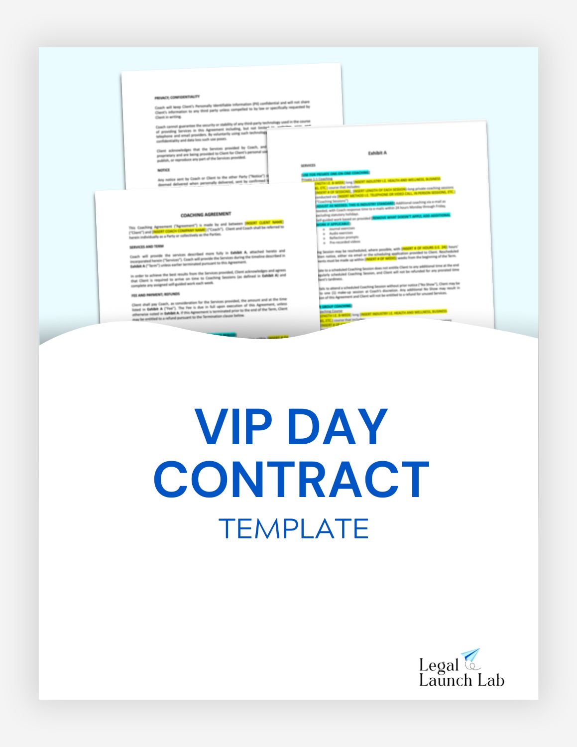 VIP Day Contract Template